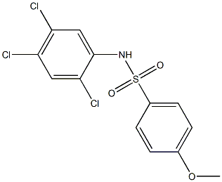 4-methoxy-N-(2,4,5-trichlorophenyl)benzenesulfonamide 구조식 이미지