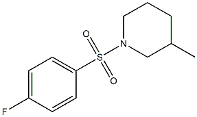 1-(4-fluorophenyl)sulfonyl-3-methylpiperidine 구조식 이미지