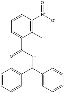 N-benzhydryl-2-methyl-3-nitrobenzamide Structure