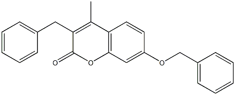 3-benzyl-4-methyl-7-phenylmethoxychromen-2-one 구조식 이미지