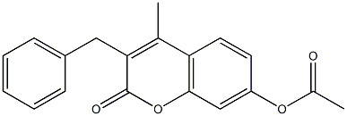 (3-benzyl-4-methyl-2-oxochromen-7-yl) acetate 구조식 이미지