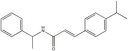 (E)-N-(1-phenylethyl)-3-(4-propan-2-ylphenyl)prop-2-enamide 구조식 이미지