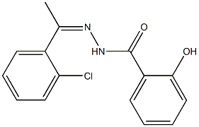 N-[(Z)-1-(2-chlorophenyl)ethylideneamino]-2-hydroxybenzamide Structure