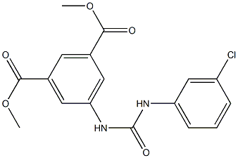 dimethyl 5-[(3-chlorophenyl)carbamoylamino]benzene-1,3-dicarboxylate 구조식 이미지