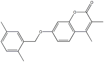 7-[(2,5-dimethylphenyl)methoxy]-3,4-dimethylchromen-2-one 구조식 이미지