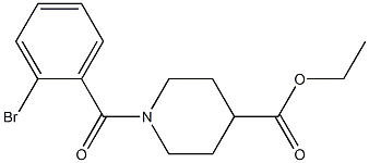 ethyl 1-(2-bromobenzoyl)piperidine-4-carboxylate Structure