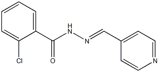 2-chloro-N-[(E)-pyridin-4-ylmethylideneamino]benzamide 구조식 이미지