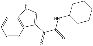 N-cyclohexyl-2-(1H-indol-3-yl)-2-oxoacetamide 구조식 이미지