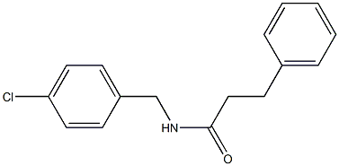 N-[(4-chlorophenyl)methyl]-3-phenylpropanamide 구조식 이미지