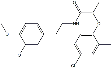 2-(4-chloro-2-methylphenoxy)-N-[2-(3,4-dimethoxyphenyl)ethyl]propanamide 구조식 이미지