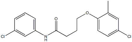 4-(4-chloro-2-methylphenoxy)-N-(3-chlorophenyl)butanamide 구조식 이미지
