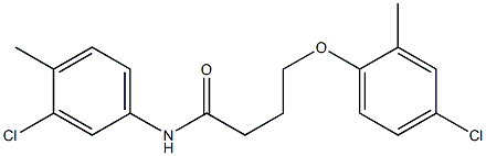 4-(4-chloro-2-methylphenoxy)-N-(3-chloro-4-methylphenyl)butanamide 구조식 이미지