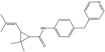 2,2-dimethyl-3-(2-methylprop-1-enyl)-N-[4-(pyridin-4-ylmethyl)phenyl]cyclopropane-1-carboxamide Structure