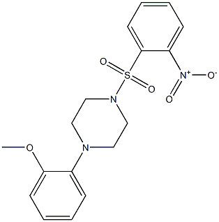 1-(2-methoxyphenyl)-4-(2-nitrophenyl)sulfonylpiperazine 구조식 이미지