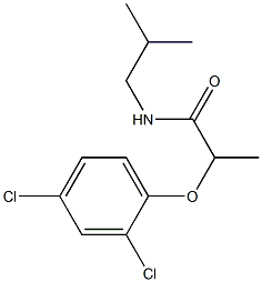 2-(2,4-dichlorophenoxy)-N-(2-methylpropyl)propanamide 구조식 이미지