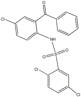 N-(2-benzoyl-4-chlorophenyl)-2,5-dichlorobenzenesulfonamide 구조식 이미지