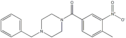 (4-benzylpiperazin-1-yl)-(4-methyl-3-nitrophenyl)methanone Structure