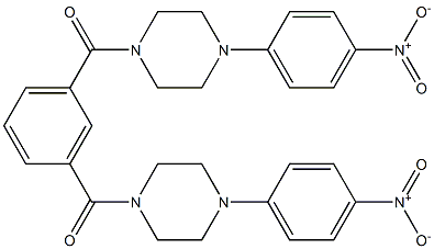 [3-[4-(4-nitrophenyl)piperazine-1-carbonyl]phenyl]-[4-(4-nitrophenyl)piperazin-1-yl]methanone 구조식 이미지