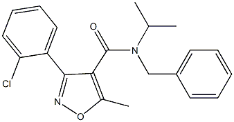 N-benzyl-3-(2-chlorophenyl)-5-methyl-N-propan-2-yl-1,2-oxazole-4-carboxamide Structure