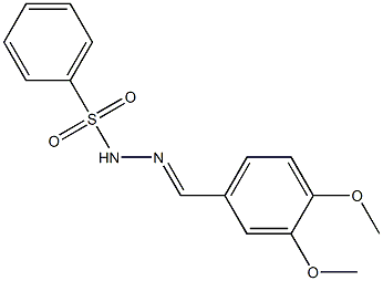 N-[(E)-(3,4-dimethoxyphenyl)methylideneamino]benzenesulfonamide 구조식 이미지