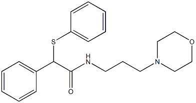 N-(3-morpholin-4-ylpropyl)-2-phenyl-2-phenylsulfanylacetamide Structure