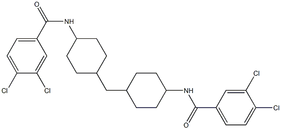 3,4-dichloro-N-[4-[[4-[(3,4-dichlorobenzoyl)amino]cyclohexyl]methyl]cyclohexyl]benzamide 구조식 이미지