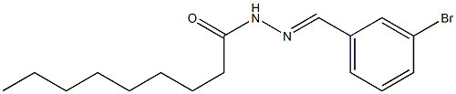 N-[(E)-(3-bromophenyl)methylideneamino]nonanamide Structure