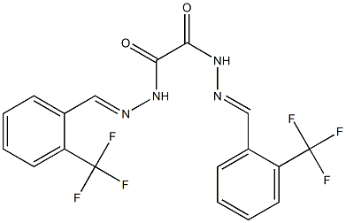 N,N'-bis[(E)-[2-(trifluoromethyl)phenyl]methylideneamino]oxamide 구조식 이미지