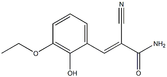 (E)-2-cyano-3-(3-ethoxy-2-hydroxyphenyl)prop-2-enamide 구조식 이미지