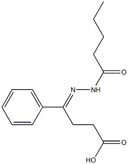 (4E)-4-(pentanoylhydrazinylidene)-4-phenylbutanoic acid 구조식 이미지