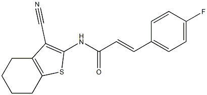 (E)-N-(3-cyano-4,5,6,7-tetrahydro-1-benzothiophen-2-yl)-3-(4-fluorophenyl)prop-2-enamide Structure