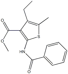 methyl 2-benzamido-4-ethyl-5-methylthiophene-3-carboxylate Structure