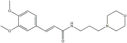 (E)-3-(3,4-dimethoxyphenyl)-N-(3-morpholin-4-ylpropyl)prop-2-enamide 구조식 이미지