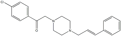 2-(4-chlorophenyl)-1-[4-[(E)-3-phenylprop-2-enyl]piperazin-1-yl]ethanone 구조식 이미지