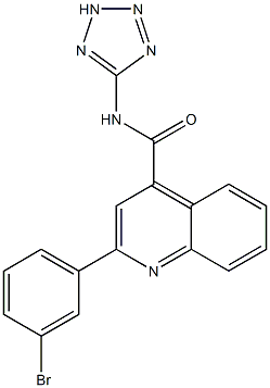 2-(3-bromophenyl)-N-(2H-tetrazol-5-yl)quinoline-4-carboxamide 구조식 이미지