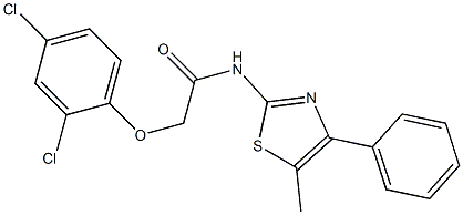 2-(2,4-dichlorophenoxy)-N-(5-methyl-4-phenyl-1,3-thiazol-2-yl)acetamide 구조식 이미지
