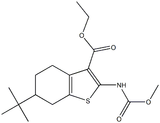 ethyl 6-tert-butyl-2-(methoxycarbonylamino)-4,5,6,7-tetrahydro-1-benzothiophene-3-carboxylate Structure