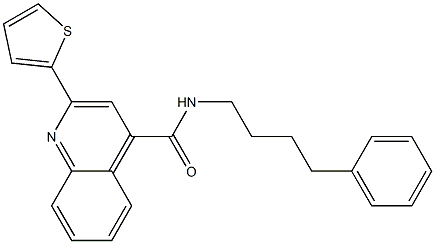 N-(4-phenylbutyl)-2-thiophen-2-ylquinoline-4-carboxamide Structure