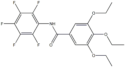 3,4,5-triethoxy-N-(2,3,4,5,6-pentafluorophenyl)benzamide 구조식 이미지