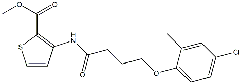 methyl 3-[4-(4-chloro-2-methylphenoxy)butanoylamino]thiophene-2-carboxylate 구조식 이미지