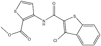 methyl 3-[(3-chloro-1-benzothiophene-2-carbonyl)amino]thiophene-2-carboxylate Structure