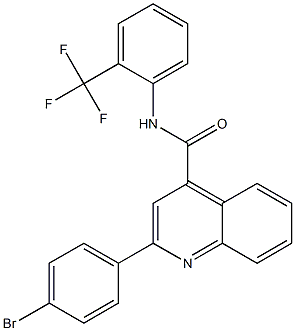 2-(4-bromophenyl)-N-[2-(trifluoromethyl)phenyl]quinoline-4-carboxamide 구조식 이미지