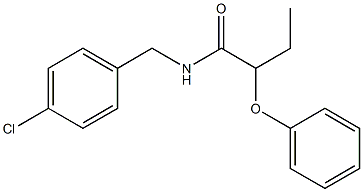 N-[(4-chlorophenyl)methyl]-2-phenoxybutanamide 구조식 이미지