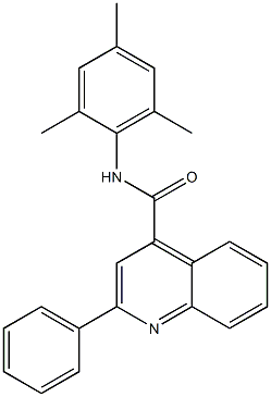 2-phenyl-N-(2,4,6-trimethylphenyl)quinoline-4-carboxamide 구조식 이미지