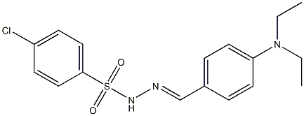 4-chloro-N-[(E)-[4-(diethylamino)phenyl]methylideneamino]benzenesulfonamide 구조식 이미지