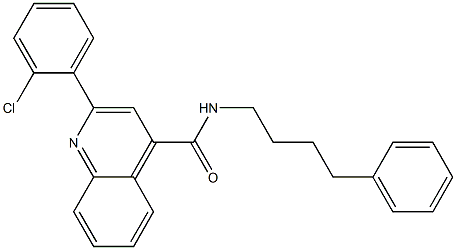 2-(2-chlorophenyl)-N-(4-phenylbutyl)quinoline-4-carboxamide Structure