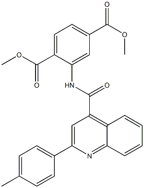 dimethyl 2-[[2-(4-methylphenyl)quinoline-4-carbonyl]amino]benzene-1,4-dicarboxylate Structure