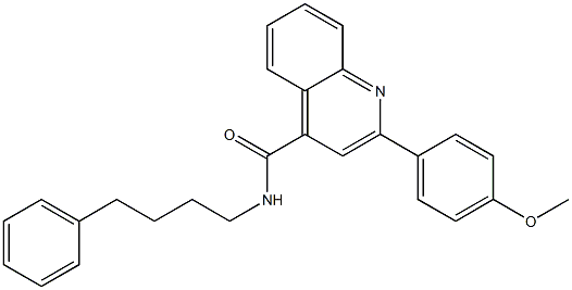 2-(4-methoxyphenyl)-N-(4-phenylbutyl)quinoline-4-carboxamide 구조식 이미지