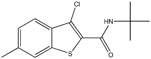 N-tert-butyl-3-chloro-6-methyl-1-benzothiophene-2-carboxamide Structure