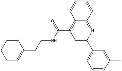 N-[2-(cyclohexen-1-yl)ethyl]-2-(3-methylphenyl)quinoline-4-carboxamide 구조식 이미지